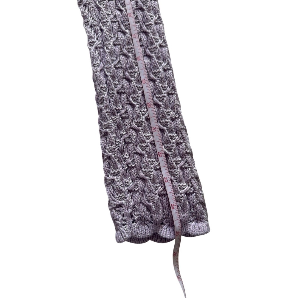 Purple V-Neck Sweater Dress Women's Sz L Knit Long Sleeve Winter Fall Casual - Picture 6 of 6